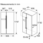 BOSCH KAN93VL30M SIDE By SIDE NON INVERTER REFIGERATOR