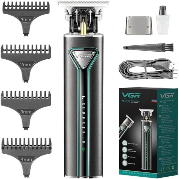 VGR Professional Rechargeable Hair Trimmer with Turbo Mode V009