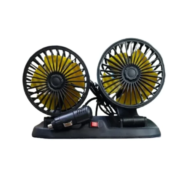 Portable 12V Double Headed Folding Car Fan