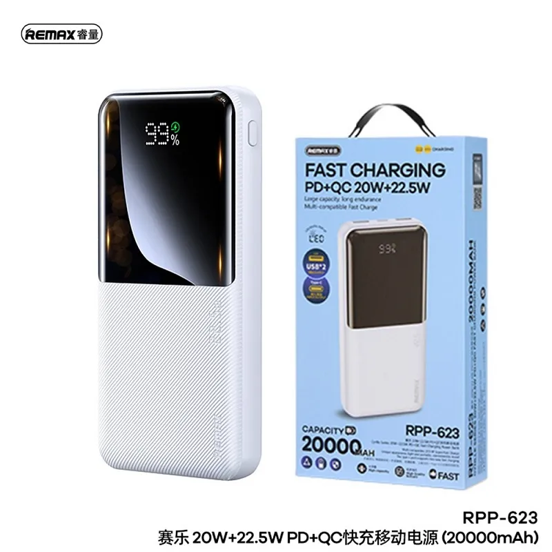 Remax 20W 20000mAh Power Bank RPP-623 With Digital Display