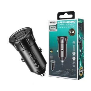 Remax Car Charger Vanguard Series 2usb 2.4a Black Moq:92 (Rcc236)