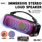 Remax Portable Super Bass Wireless Speaker With Rgb Lights RB-M67