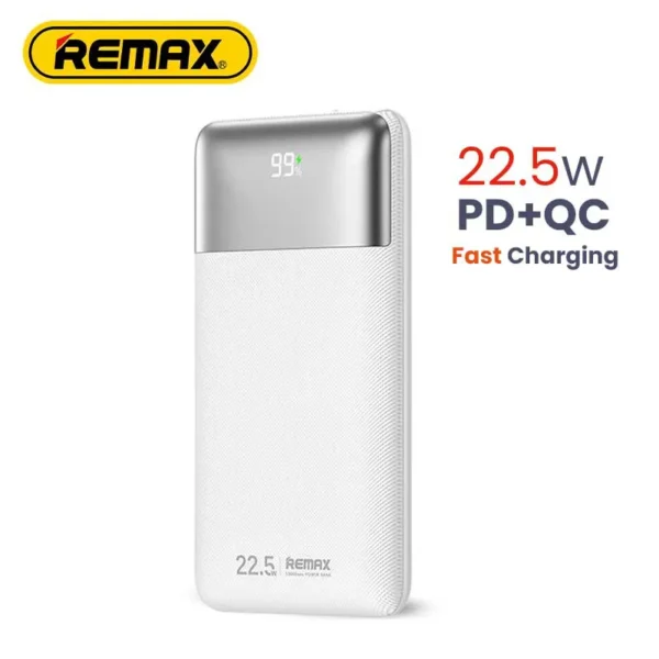 Remax 22.5W 10000mAh Pd+Qc Fast Charging Power Bank with LED Display RPP-5