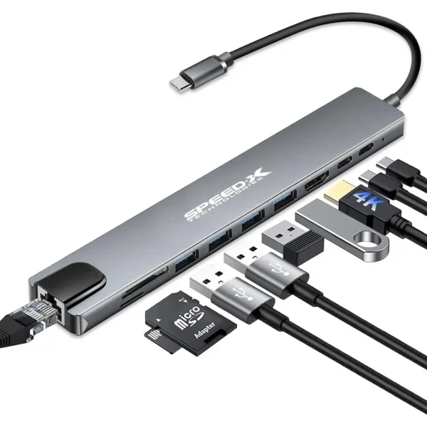 Speed-X 10 In 1 Multiport Type C To HDMI 4K Hub Adapter