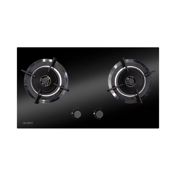 Homz 2 Burner Glass Top Gas Kitchen Hob HMZ-7002BG