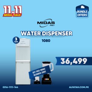 Midas 3 Taps Water Dispenser 1080 With Free Blender Grinder
