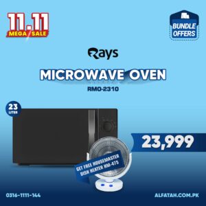 Rays 23 Liters Solo Microwave Oven RMO-2310 With Free Dish Heater