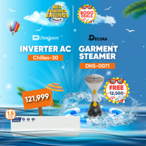 Dawlance 1.5 Ton Wall Mounted Inverter Air Conditioner Chillex-30 With Free Decora Handy Garment Steamer