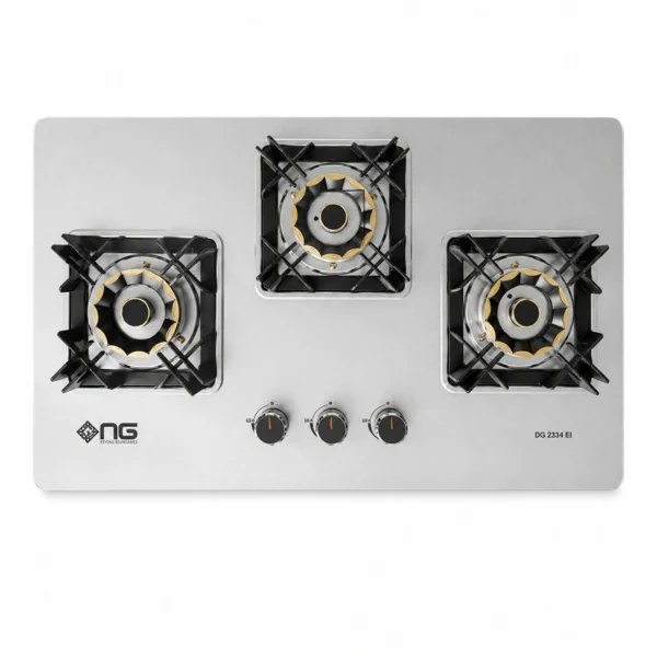 Nasgas 3 Burner Stainless Steel Kitchen Hob DG-2034