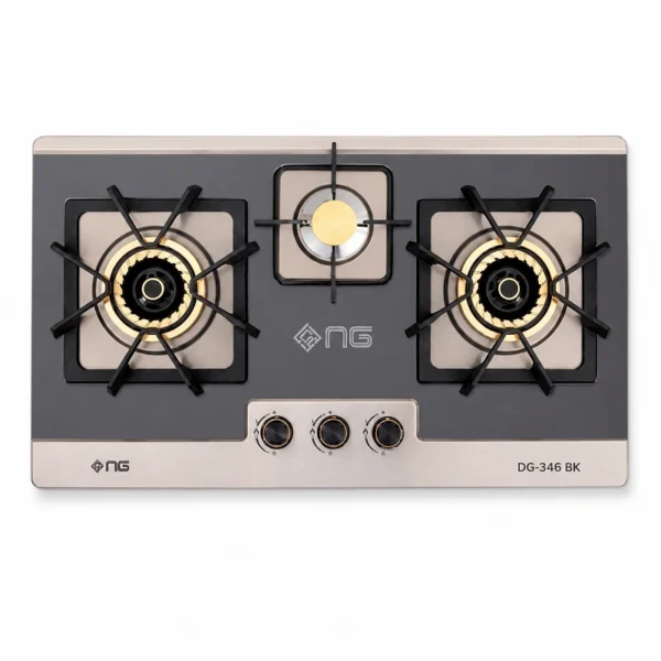 Nasgas 3 Burner Stainless Steel Kitchen Hob DG-346