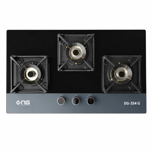 Nasgas 3 Burner Glass Kitchen Hob DG-334 G