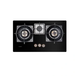 Homz 3 Burner Glass Top Gas Kitchen Hob HMZ-7603EG