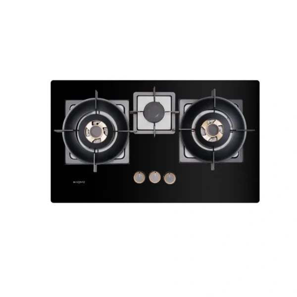 Homz 3 Burner Glass Top Gas Kitchen Hob HMZ-7603EG
