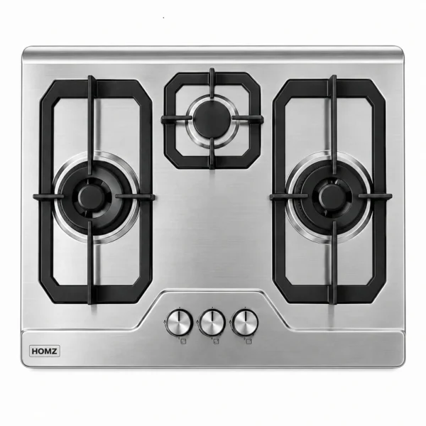Homz 3 Burner Stainless Steel Kitchen Hob HMZ-7618SBR