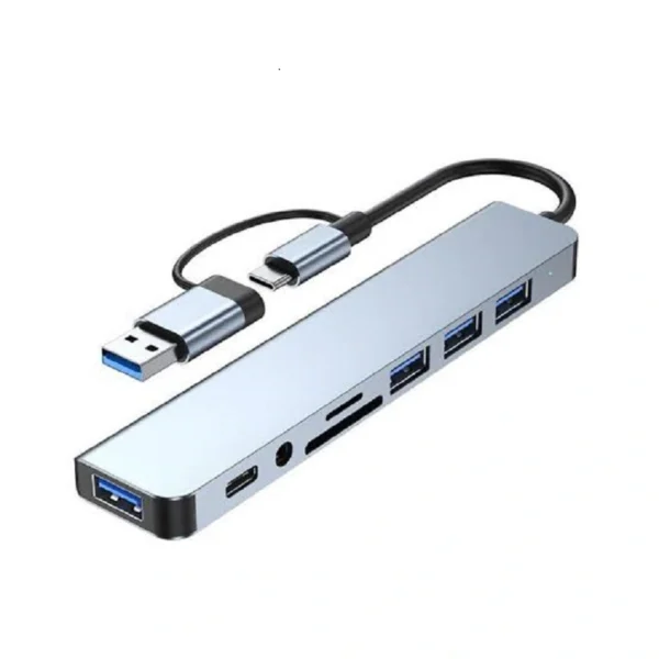 Speed-x 7 Port USB 3.0 2 In 1 Type-C Hub SP-TC701