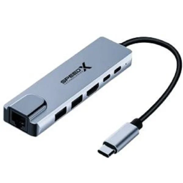 Speed-x 6 In 1 USB 3.0 Type C 4k Hdmi Hub SP-TC601