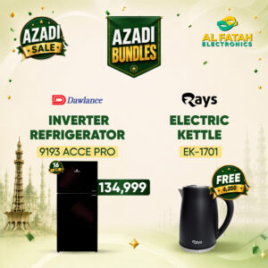 Dawlance 16 CFT Top Mount Inverter Refrigerator 9193 Acce Pro With Free Rays Electric Kettle