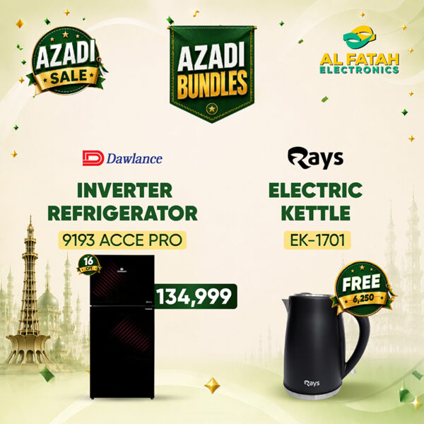 Dawlance 16 CFT Top Mount Inverter Refrigerator 9193 Acce Pro With Free Rays Electric Kettle