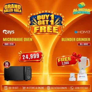 Rays 25 Liters Grill Microwave Oven RMO-2510 With Free Blender Grinder